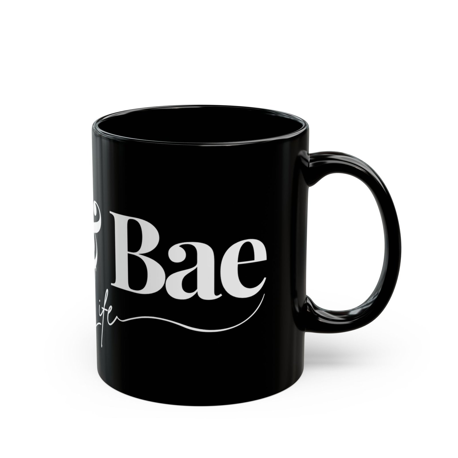 Zen & Bae Life Mug – Black Coffee Mug (11oz) - Image 3