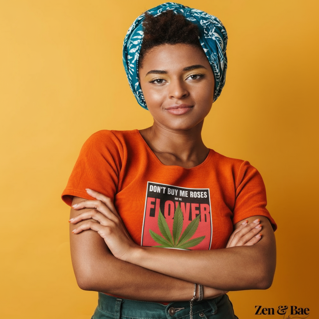 Don’t Buy Me Roses Buy Me Flower Crop Top – Women’s Graphic Crop Tee